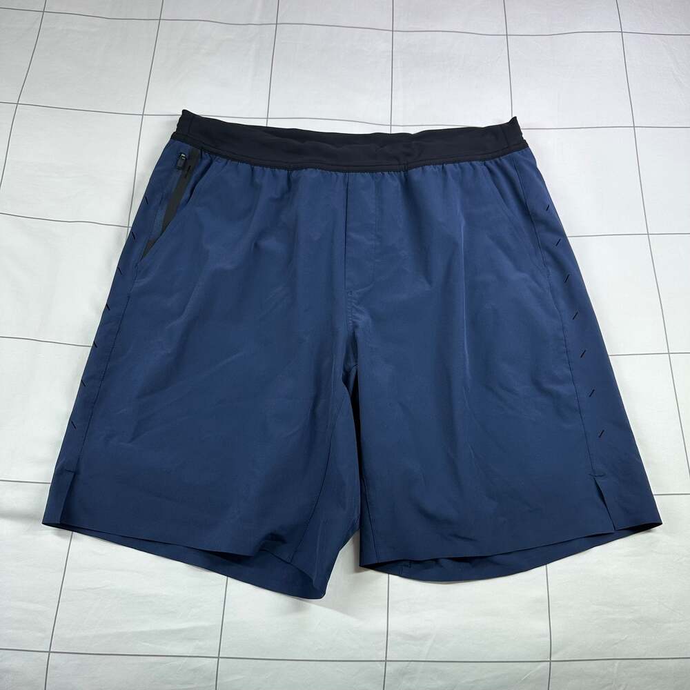 Ten Thousand Shorts Mens XL Blue Interval Lined 9" Athletic Train Workout Gym